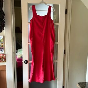 Halston red jumpsuit